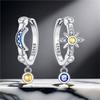 925 Silver Mysterious Star Moon Earrings Jewelry Versatile Hoop Earrings For Women Jewelry Birthday Party Fine Gifts