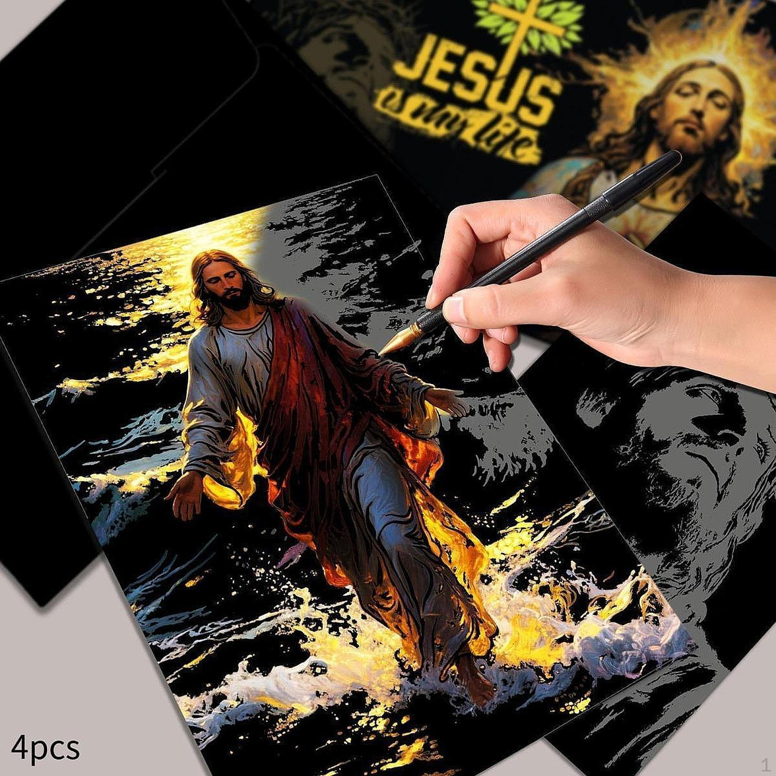 

Набор для детского творчества из 4 листов скретч-бумаги для рисования для школьных занятий