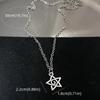 Retro Gothic Irregular Geometry Vortex Heart Star Teeth Pendant Necklace for Men Women Fashion Punk Metal Chain Jewelry Gifts