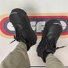 Fashion Trendy Men's Shoes Thick Bottom Height Increasing Style Fashion Street Walking Black and White Casual Shoes Handsome Young