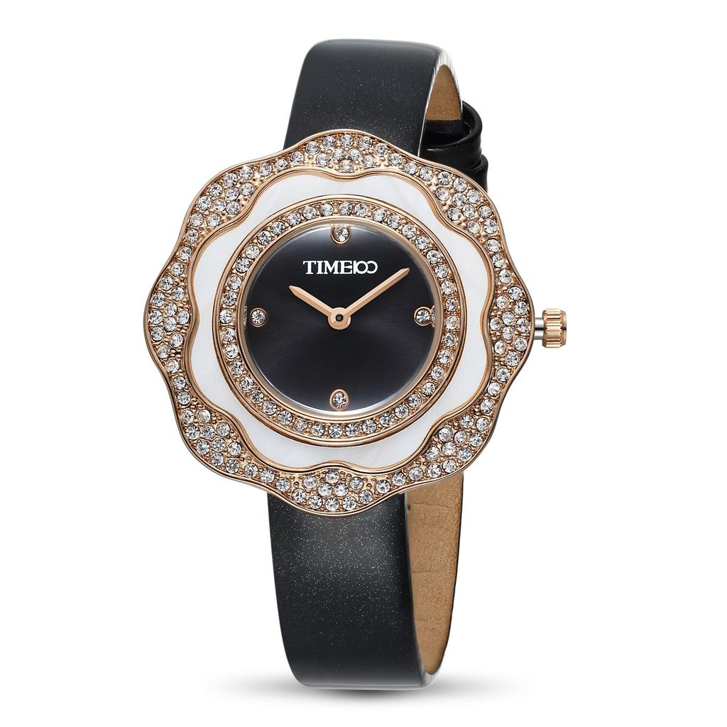 TIME100 Watches for Women Waterproof Watch Battery Operated Wristwatch 35mm Watch Leather Strap Stylish Analog Cute Junior High School Watch for Women