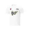 Li Ning T Shirts Unisex White Crew Neck AHSVE61-2LOGO