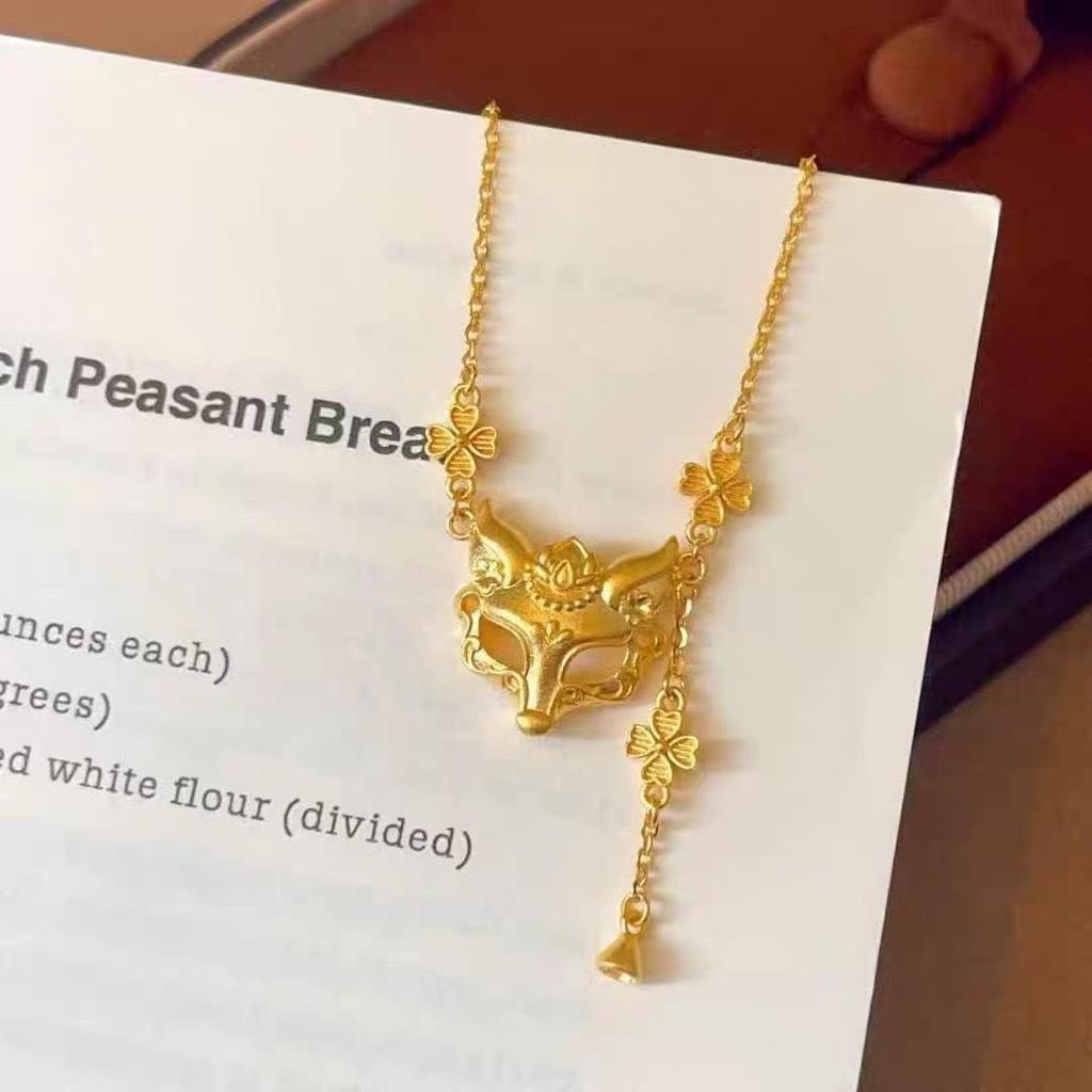 New Chinese Tassel Fox Mask Necklace - Women's Elegant Clavicle Chain