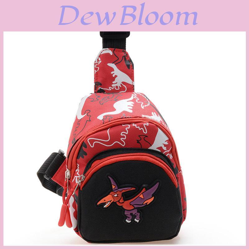 Stylish Children's Sling Bag With Dinosaur Design Mini Messenger Bag Soft Material Adjustable Strap