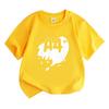 Tropfender Geist A4 Brief Grafikdruck Kinder Kurzarm T-Shirt Rundhalsausschnitt Lässiger Streetstyle Kinder Alltag