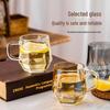 Zhi Nian Hua Hexagonal Glass Tea Cup Set