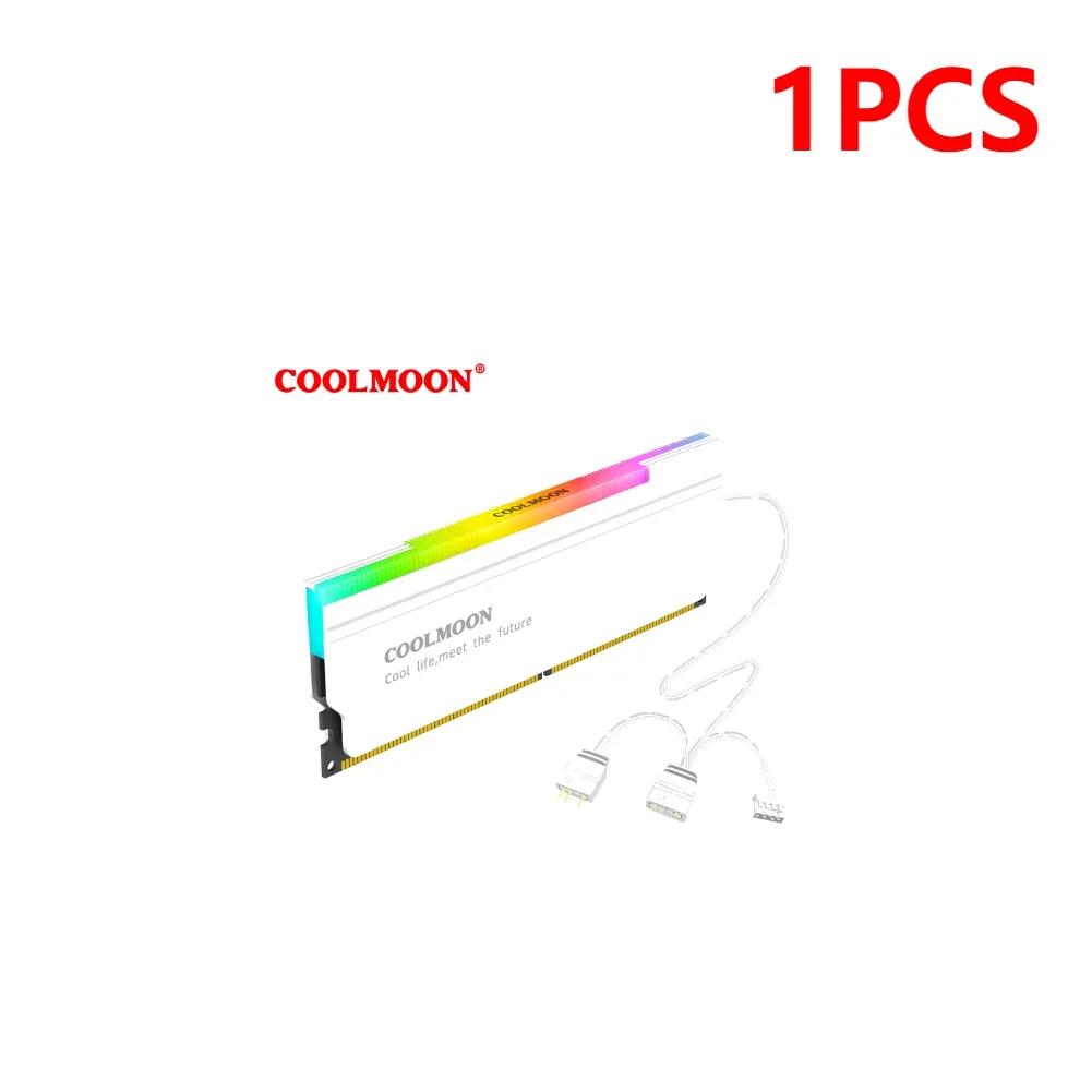 5V-3PIN ARGB DDR Memory RAM Cooler Aura Sync Heat Spreader Cooler with Thermal Silicone Pad for Desktop Computer PC Memory