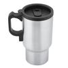 Electric Coffee Cup, 12V 450ml Stainless Steel Travel Mug Heated Coffee Cup Heated Mug Electric Car Heating Coffee Milk Cup Hot Water Bottle for Trave