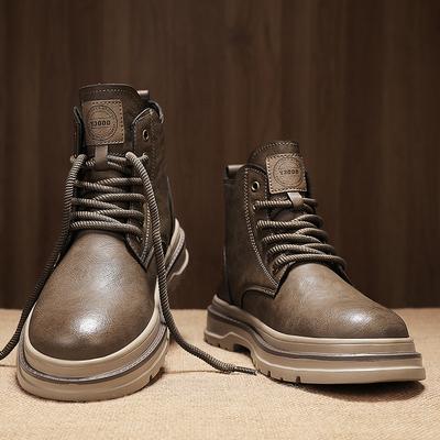 Martin Boots New Winter British Style Retro High-top Platform Leather Boots Short Boots