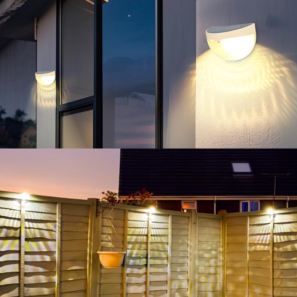 2/4/8 Pcs Solar Fence Light Outdoor Lighting Wall Lamps Garden Energy Light Festoon Decoration LED For Garden Step Patio Stairs