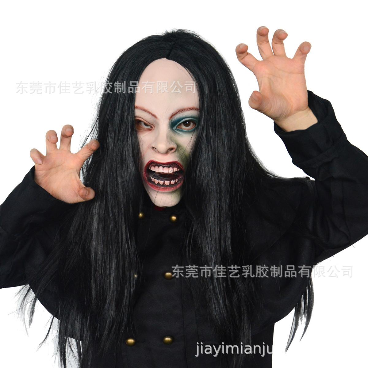 

The Rise of Evil Death Evil Dead Rise Scary Woman Realistic Human Skin Female Ghost Latex Mask Head Scary Woman Mask B Style