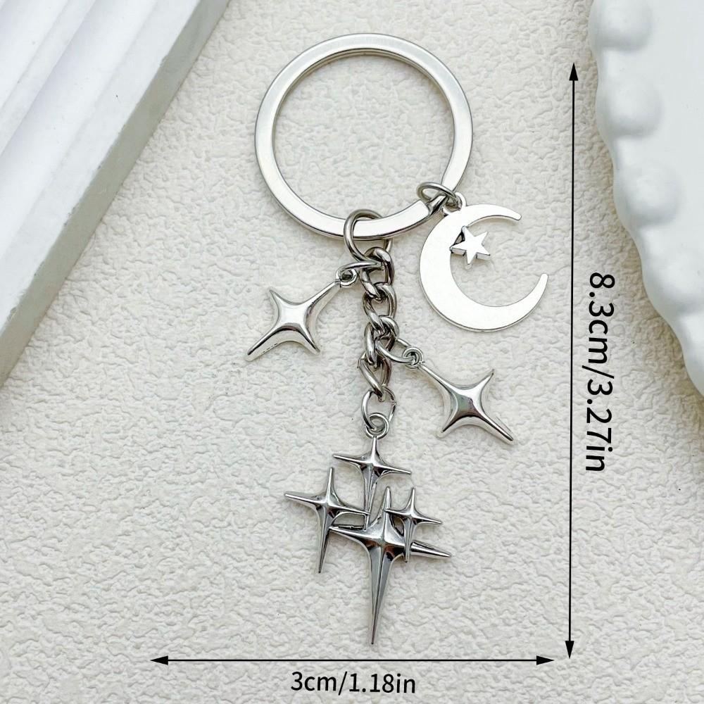 Metal Metal Key Rings Y2K Cellphone Lanyard Pendant New Star Moon Keychain Bag Decoration