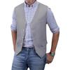 Men's Slim Fit Cotton Linen Casual Business Vest