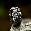 Vintage Punk Crystal Stone Skull Ring for Men Hiphop Rock Locomotive Stainless Steel Rings Party Jewelry Creative Gift Wholesale