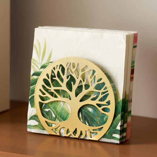 Portatovaglioli a Forma di Cervo da Tavolo Animale Foresta Albero Dispenser di Carta Rotondo Metallo Rustico Portatovaglioli di Stoffa per Cucina Fattoria Ristorante