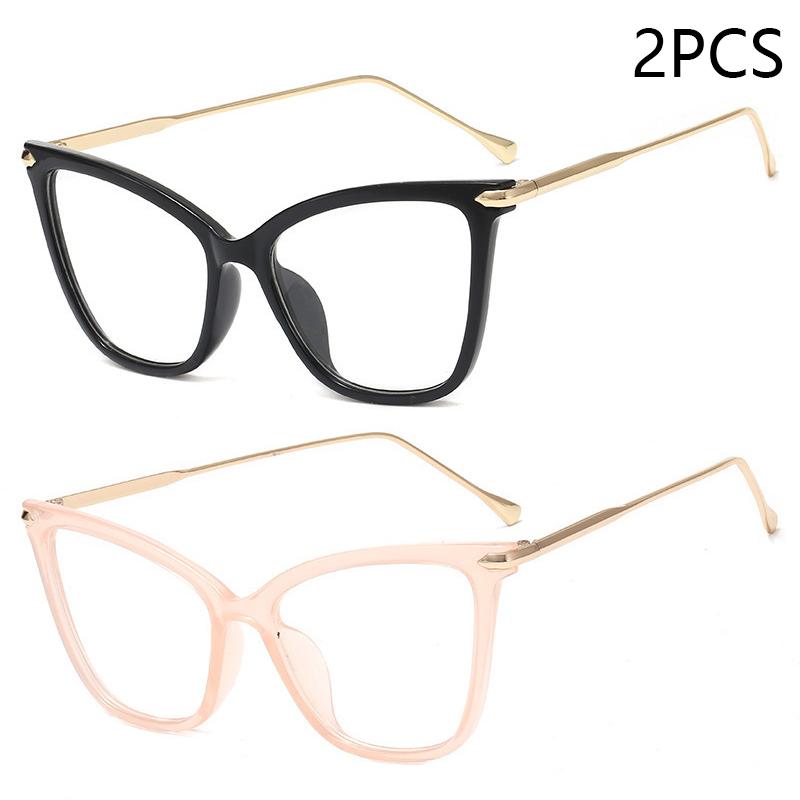 Ladies Retro Cat Eye Anti Blue Light Computer Glasses Reading And Playing Games To Protect Eyes