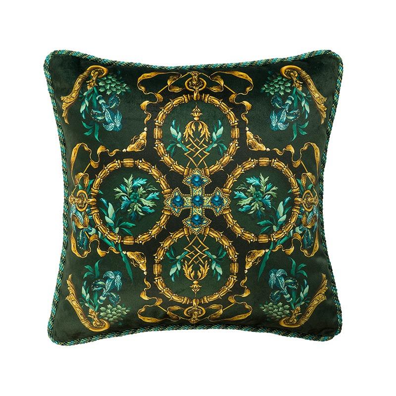 Federa Cuscino Decorativo per Casa, Federa Verde Scuro, Federa di Lusso, Divano, Letto, 18x18 Pollici, 45Cm