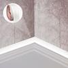 1PC 2m/78.74inch DIY Thickened Wall Baseboard Anti-collision Flexible Skirting Line 3D Self Adhesive Molding Trim Home Decor