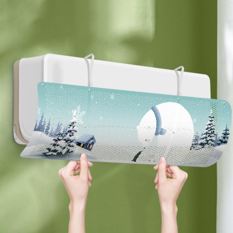 Déflecteur de sortie d'air anti-soufflage direct pour climatisation, réglable et sans perforation