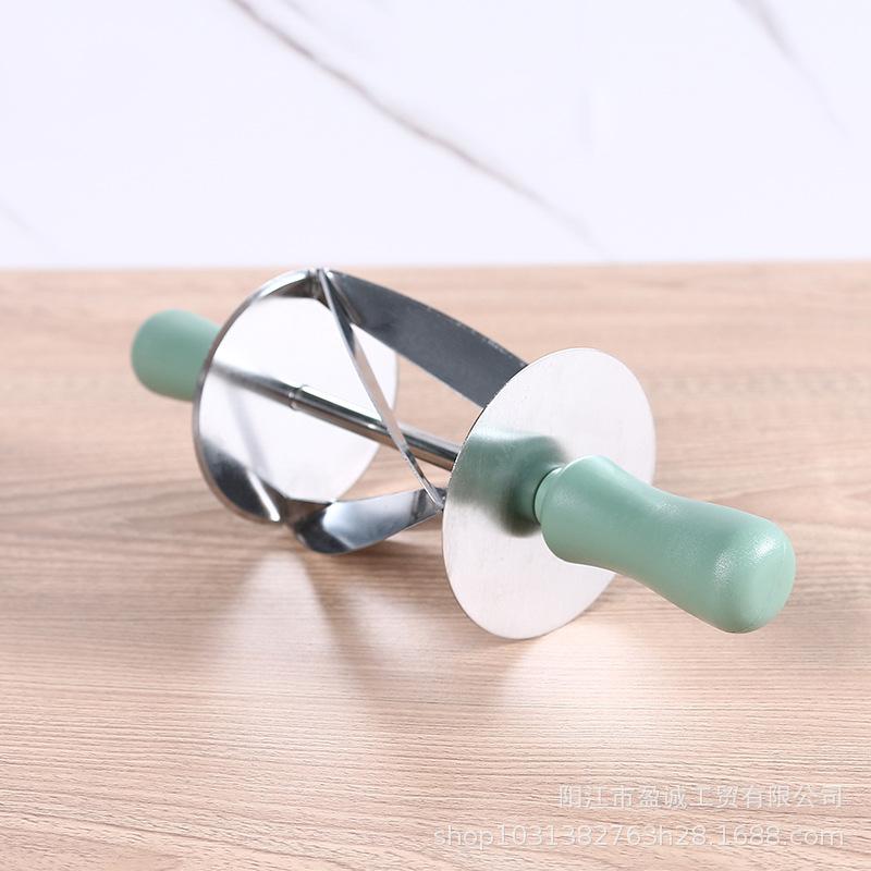 

Bread Blade Croissant Cutter Triangular Dough Cutter Croissant Bread Roller Knife Kitchen Baking Tools beige [bag]