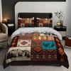 Tribal Deer Wolf Duvet Cover Set Soft Breathable Hd Printing Bedding Set 1 Duvet Cover+2 Pillowcase For Home Dorm Decor