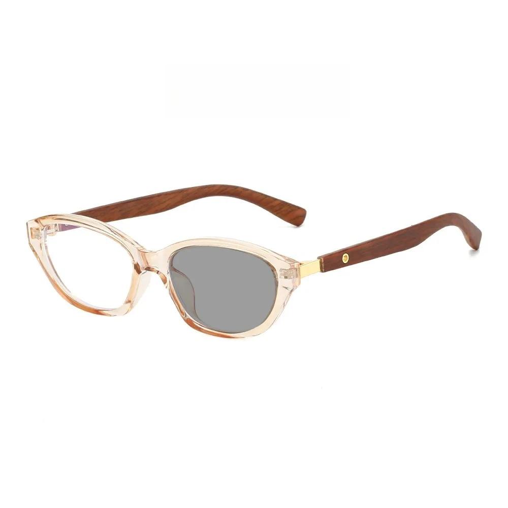 Versatile Cat-Eye Photochromic Presbyopia Glasses Lightweight Comfortable Personality Anti-Blue Light Eyeglasses 0 To +4.0