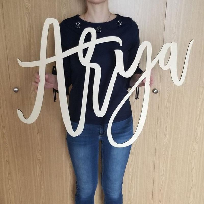 1pc Custom Wooden Name Sign,Customize Family Surnames,Name Tag,Colorful Graffiti,Room And Home Decor,