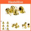 Charming 3cm Gold Plastic Christmas Bells Holiday Tree Decorations For Winter Celebrations
