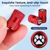 CALLARON Tire Air Valve, 4 Pieces, Tire Valve Cover, Car Tire Valve, Cap, Cat