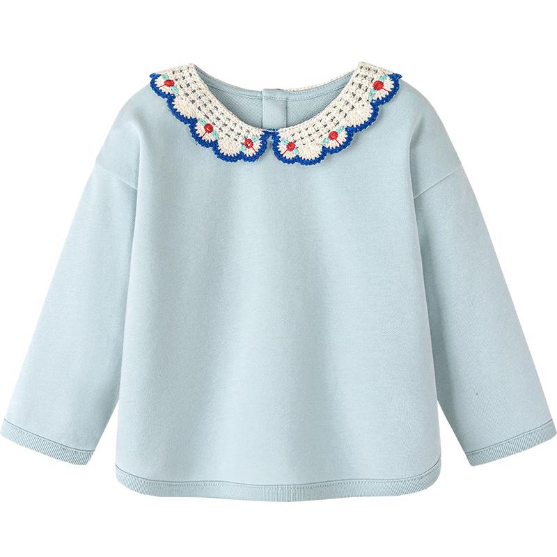 Minibala Girls Floral Collar Sweatshirt 80