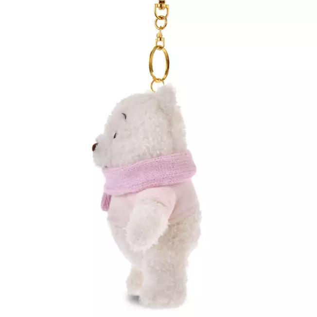 Disney Winnie the Pooh Reversible Plush Keychain ( WHITE POOH ) Japan NEW