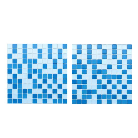 2Pcs 3D Mosaic Tile Sticker, 11.8 x 11.8 Inch Removable Wallpaper Tile, 3D Self Adhesive Wall Tiles, Bathroom Wall Tiles for Kitchen Backsplash, PVC