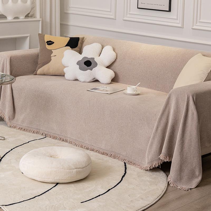 Anti-Scratching Sofa Cover Towel Chenille Double-Sided Available Sofa Towel Chenille Sofa Cover Cloth