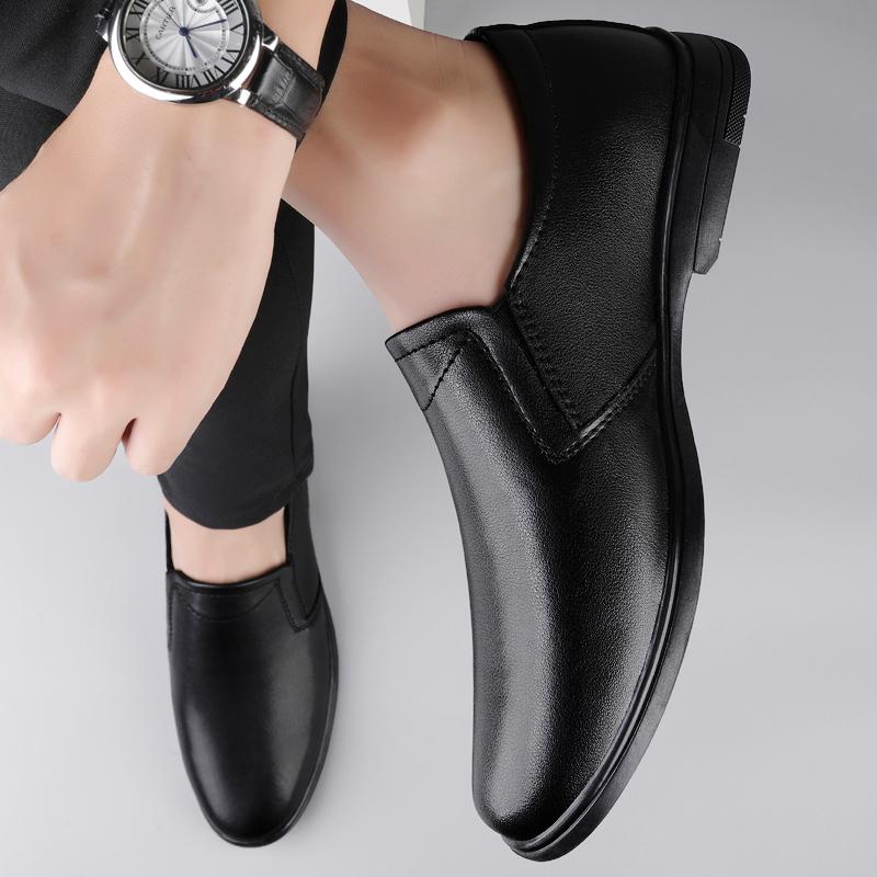 Fashion Casual Lightweight Men's Genuine Leather Loafers All-match Fashion Business Shoes Comfortable Men's Walking Shoes Mens Flats