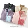 Unisex Kids Color Block Polar Fleece Thickened Casual Children Jacket Outerwear