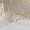 ins simple and fashionable water drop geometry single zircon pendant necklace round tube splicing collar stainless steel jewelry