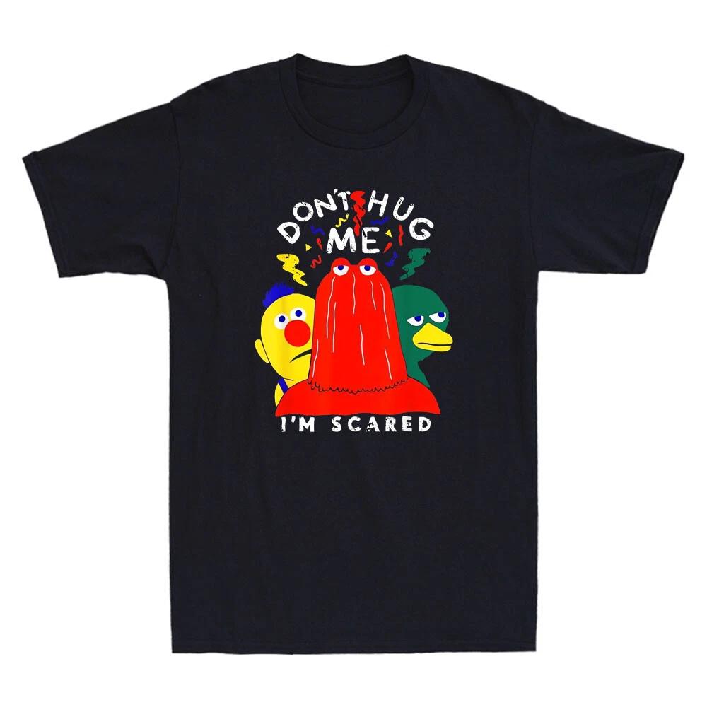 Don t Hug Me I m Scared Funny Cartoon Show Meme Joke Gifts Vintage Men s T-Shirt S