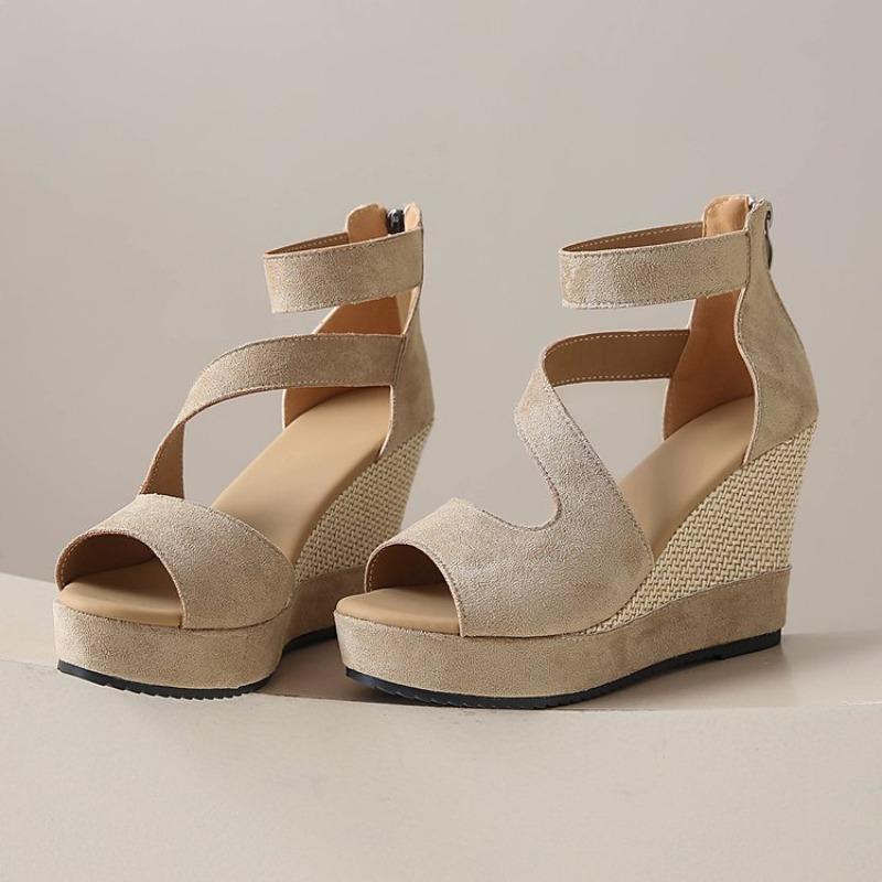 Fashion Shoes Cswo01 Women's Woman's Platform Trend Heel Sandals Retro Comfortable Fish Mouth Open Toe Wedge Sandals Summer De Cm