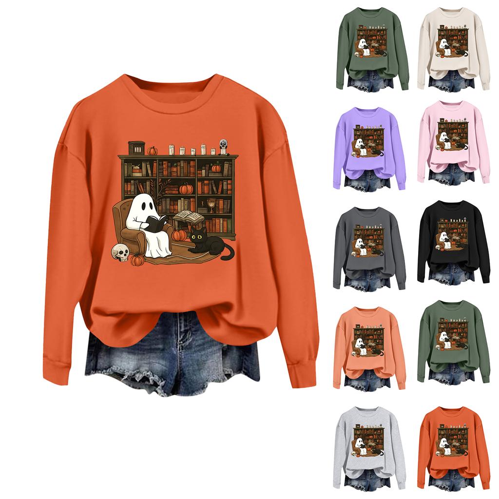 Women  Tops Women's Long Sleeve Sweatshirt Casual Crewneck Loose Fit Pollover Fleece Tops