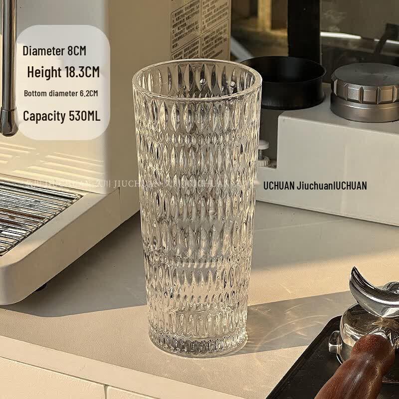 Stylish Transparent Glass Cup with Lid & Straw for Coffee and Tea