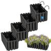 Flowerpot Balcony Box for Balustrade Terrace Flowers Gray 40cm 4 PCS