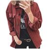 Women's Fall Lapel Loose Corduroy Shirt