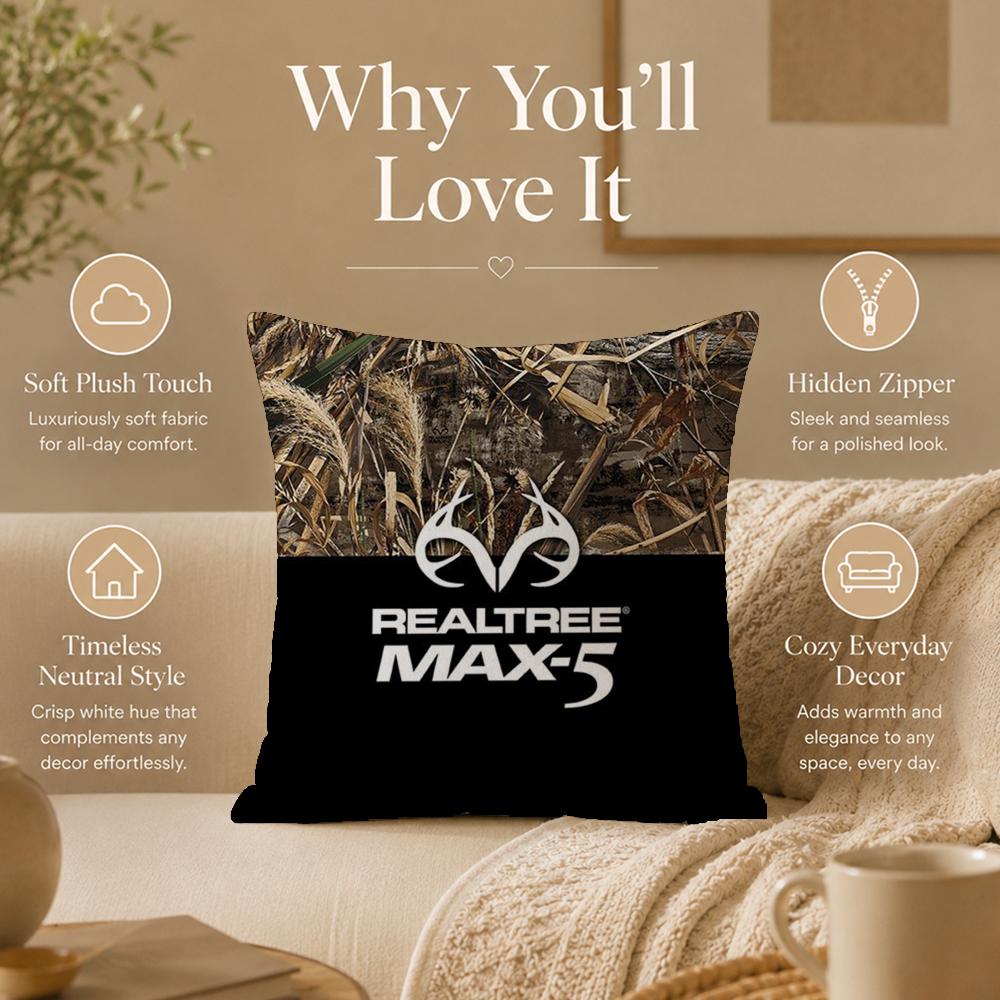 Pattern R-RealtreeS Cushion Cover Double-Sided Printed Pillow Cover Hypoallergenic Dust-Mite Proof