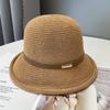 Summer New Bucket Hat Women's Face Small Sunscreen Sunshade Top Hat Straw Woven Versatile Breathable Basin Hat