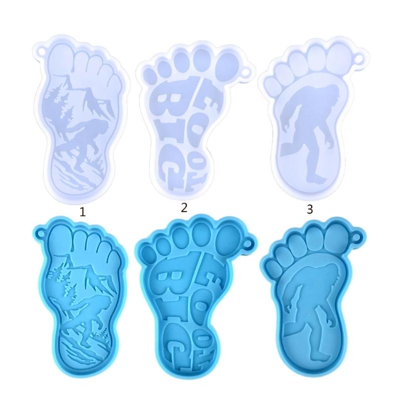 Foot Silicone Resin Mold,Foot  Epoxy Resin Casting Mold for DIY Crafts Car Pendant Jewelry Making Keychain Silicone Mold