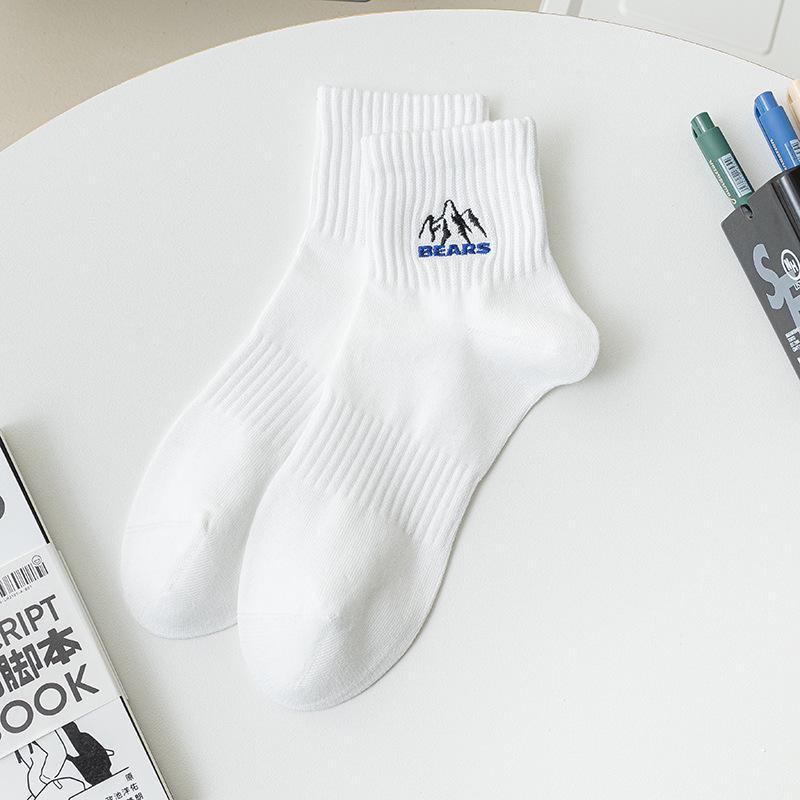 

Спортивные носки средней длины из гребенного хлопка Snow Mountain Combed Cotton с дезодорирующим эффектом для мальчиков-подростков и мужчин – впитывающие пот, баскетбольные носки на осень/зиму short tube, one size