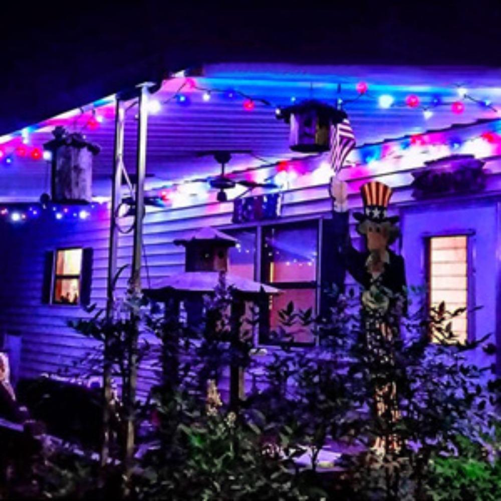 Outdoor solar light string, Christmas Day garden decoration, Gypsy Independence Day, Halloween lights, 8 lighting modes