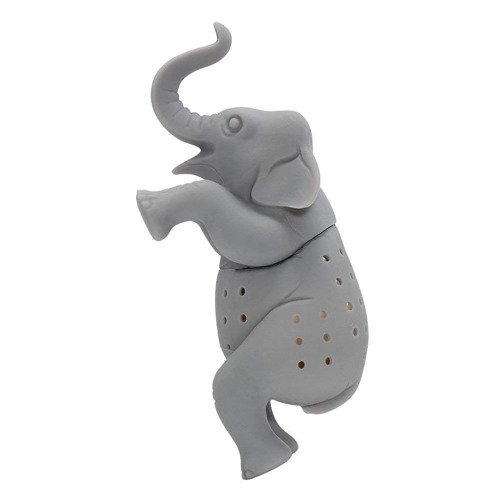 Carolata Animal Tea Strainer (Asian ElephantDishwasher and Microwave SafeSilicone) Cute Animal Tea Strainer Tea Infuser Gift