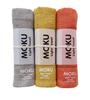[Kontex] MOKU <59515-90> Face Towel, Medium Size, Set of 3 (Gray, Yellow, Orange)