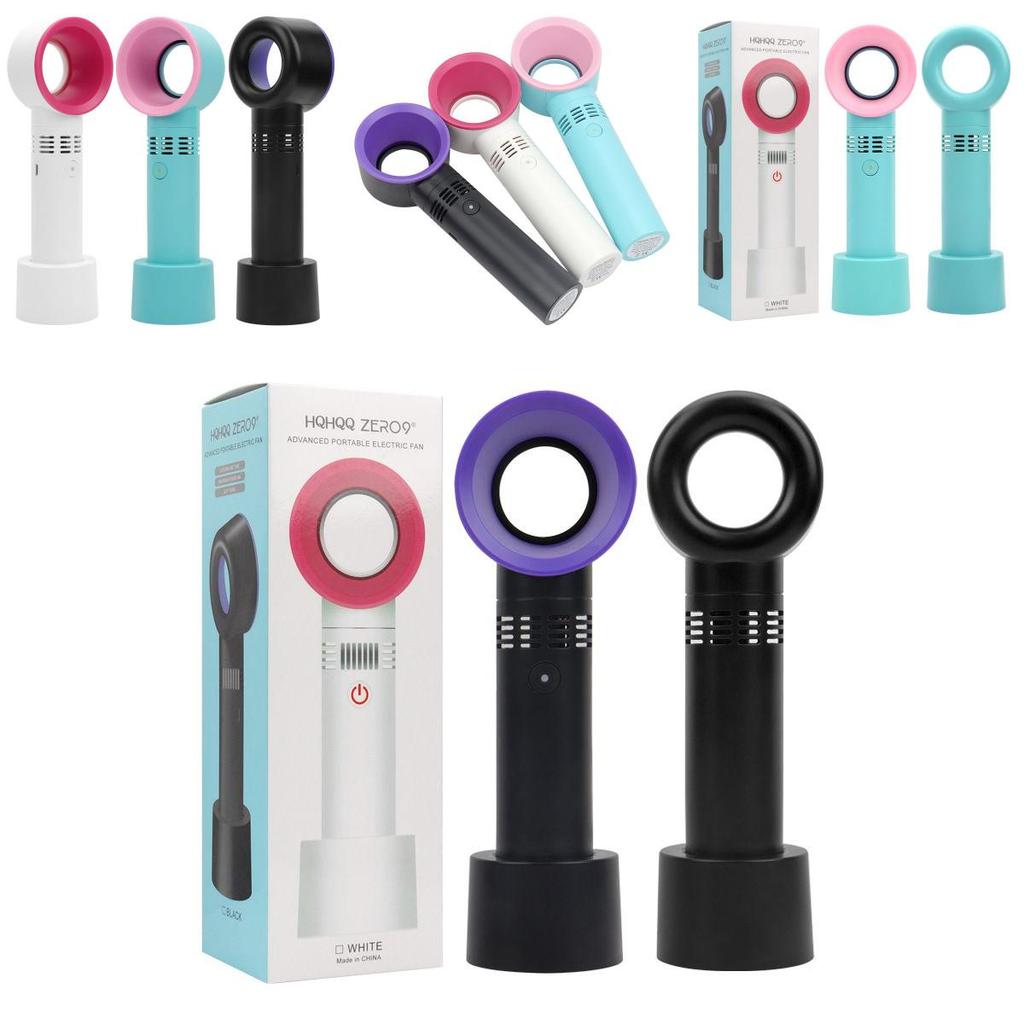 Portable 360° Bladeless Mini Fan For Eyelash Drying And Cooling Usb Rechargeable Handheld And Quiet